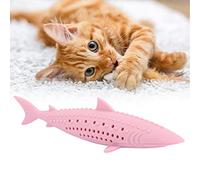 Omquot Silicone Molar Cat Fish Toy with Catnip, Interactive Teeth Cleaning Toy to Reduce Loneliness, Green/Purple/Pink, Length 6.10", Cat Lovers and