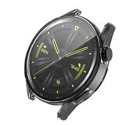 Omquot Smartwatch Protective Case, Perfectly Fit PC Frame Scratch Resistant Smart Watch Cover for Maintenance (GT3 plating 42mm transparent)