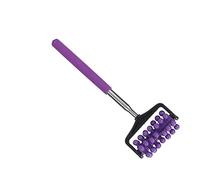 Omquot Telescopic Back Roller Massage Stick, Adjustable Ergonomic Design to Relieve Muscle Pain for Home Use (Purple)