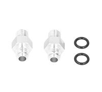 Omquot Transmission Cooler Adapter Fittings, Strong Compatibility, Easy Installation for GM TH350 TH400 4L60E 4L70E 700R4 TR6060, Metal + Rubber, 2 Pieces for Car Enthusiasts