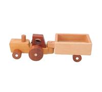 Omquot Wooden Farm Tractor Toy, Creative Vehicle Model for Kids and Adults, Educational Decorative Piece for Boys and Girls, Solid Wood 6.89 x 2.24 x 1.81 Inches