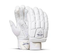 OMRAG Cricket Batting Gloves Men Right Handed Adults Ergonomic Design Pro Edition Leather Palm Ultimate Protection, Grey