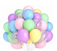 Omrel Pastel Balloons, 12 Inch Macaron Multicoloured Latex Balloons Assorted Pastel Rainbow Party Balloon for Kids Birthday Easter Decorations Baby Shower Unicorn Theme Birthday