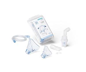 OMRON Complete Accessory Replacement for Adults & Kids | Aerosol Nebuliser Accessory Set for OMRON Nami Cat | Masks, Mouthpiece, Nose Piece, Air Tube, Air Filters