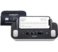 OMRON Complete HEM-7530T-E3 ECG & Smart Blood Pressure Monitor, Black,White
