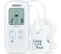 OMRON E3 Intense Portable TENS Drug-Free Pain Reliever - Customizable Pain Relief for Joints and Muscles with 6 Programs and 15 Intensity Levels - Compact Design with Reusable Pads (Up to 150 Uses)