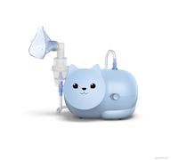 OMRON Nami Cat - Child Friendly Compressor nebuliser to Treat at Home Cough and Cold, Bronchitis, Asthma and More, Light Blue