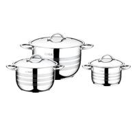 OMS 6pc Stainless Steel Cookware Set - 1045 in Silver OMS Silver