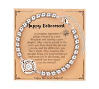 OMSEEN Graduation Gifts for Her Class of 2025 Graduation Retirement Bracelets Inspirational College High School Graduation Compass Bracelet for 5th 8th Women, 5 UK, Stainless Steel, no gemstone