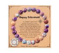 OMSEEN Graduation Gifts for Her Him Class of 2025 Graduation Retirement Bracelets Inspirational College Graduation Compass Bracelet for 5th 8th Men Women, 5 UK, Stone, no gemstone