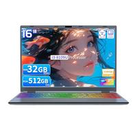 OMSERVB 16" Touch Screen Laptop, i3-8109U, 32GB RAM, 512GB SSD, RGB Backlit Keyboard, Face & Fingerprint Recognition, 180 Degree Opening and Closing, Win 11 Pro(32GB RAM | 512GB SSD)