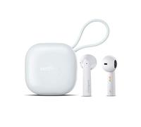 Omthing Bluetooth Headphones, Semi In Ear Headphones, Wireless Headphones with 4 ENC Microphones and CVC 8.0 Noise Cancellation, aptX, AAC, Stereo Sound Headphones, Touch Control, 25H Playtime - White