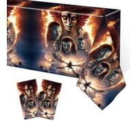 Omto 2pcs Avatars Tablecloth Disposable Tablecover Birthday Party Supplies and Decorations for Kid Boy Baby Shower Rectangle Tables 70"X42",2 Pack (Red2)