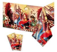 Omto 2Pcs Descendant Tablecloth Disposable Tablecover Birthday Party Supplies and Decorations for Kid Boy Baby Shower Rectangle Tables 70"X42",2 Pack