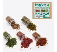 OMTOFUEN 5 Colors Seasons Micro Landscape Realistic Miniature Leaves for DlY Mini Model Railway, Bonsai OrnamentsSimulation Leaves Architecture Diorama Scenery Landscape Layout, Box of 5