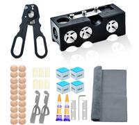 OMTRS 38PCS Pool Cue Tips Replacement Kit, 13mm Pool Stick Tips Replacement Kit with 11 in 1 Cue Tips Repair Tools, Pool Cue Repair Kit Billiard Pool Accessories (11 in 1 Shaper Tool)