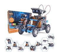 OMWay STEM 12-in-1 Solar Robot Toys, Science Kits for Kids Age 8-14, DIY Building Experiment Engineering Robotics Kits, Birthday Gifts for Boys Girls Teens, Grey (214A)