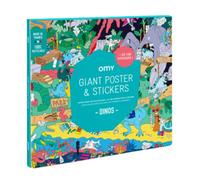 OMY - Dinos Sticker Poster - Giant Poster + 100 Stickers