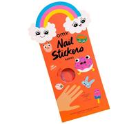 Omy Kawaii Nail Stickers for Kids - 200 Stickers, Waterproof, Durable, Fun, Creative Designs | Strong Enough to Last Through Hand Washing - Easy to Apply, Safe, Non-Toxic | Age 3 and Up