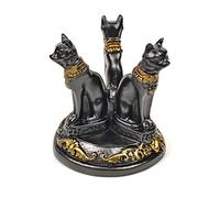 OmyLens Bast Bastet Cats Crystal Ball Stand Sphere Display, Natural Healing Feng Shui Glass Orb Holder Base Statue Decoration, for 40mm-80mm Ball
