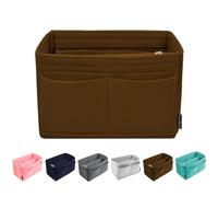 OMYSTYLE 5-Size Felt Handbag Organizer Insert, Dark Brown, Medium