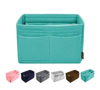 OMYSTYLE Purse Organizer Insert for Handbags, Felt Bag Organizer for Tote & Purse, Tote Bag Organizer Insert with 5 Sizes, Compatible with Neverful Speedy and More, Cyan, M