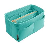 OMYSTYLE Purse Organizer Insert for Handbags, Felt Bag Organizer for Tote & Purse, Tote Bag Organizer Insert with 5 Sizes for Handbag Storage, Compatible with Neverful Speedy and More, Cyan, L