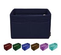 OMYSTYLE Purse Organizer Insert for Handbags, Felt Bag Organizer for Tote & Purse, Tote Bag Organizer Insert with 5 Sizes, Compatible with Neverful Speedy and More, Navy Blue, XL