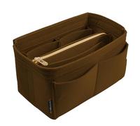 OMYSTYLE Purse Organizer Insert for Tote & Purse, Felt Bag Organizer with 5 Sizes, Compatible with Neverful Speedy and More, Brown, Slender Medium