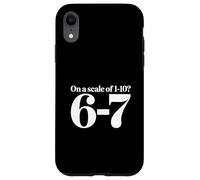 On A Scale Of 1 10 6 7 Self Aware Humor Meme Case for iPhone XR