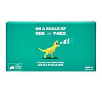 On a Scale of One to T-Rex by Exploding Kittens - 2-8 Players - Ages 7+ - 15 Minutes to Play - Charades Style Acting Card Game - Party Game Ideal for Family Night, Kid and Adult