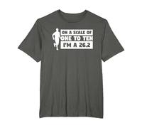 On A Scale of One to Ten I'm A 26.2 Marathon Running Runner T-Shirt, Men's Big and Tall, Asphalt Grey, 3X Tall