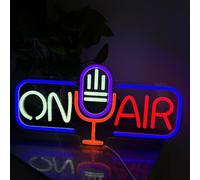 On Air Led Neon Sign Podcast Studio Neon Sign On Air Sign Streaming Sign Cool Led Signs Game Room Wall Art Decor Scene Decor, Acoustic Music Club Studio Wall Led Sign
