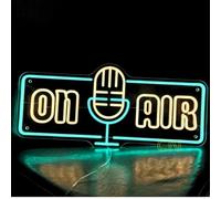 On Air Led Neon Sign Podcast Studio Neon Sign On Air Sign Streaming Sign Cool Led Signs Game Room Wall Art Decor Scene Decor, Acoustic Music Club Studio Wall Led Sign