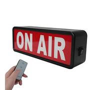 ON AIR Light Sign Recording Sign Studio Warning Signfor (Studio/Home Studio/Company/Desk or Wall Decor). Simple and Easy ON/Off Switch Button.Up Lighted Broadcast Warning Sign Finished (Black)