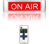 ON AIR light sign recording Studio Warning Signfor ( Professional studio, radio station podcast,recording music studio). Simple and Easy ON/Off Switch Button.Up lighted broadcast finished (On Air)