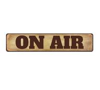 On Air Metal Tin Sign Studio Sign Recording Studio Sign Wall Hanger Decor Wall Decoration Wall Art Sign 4x16 Inch