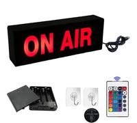 On Air Wall Light Box, LED Illuminated Sign, Neon Light Up Signs With Remote Control, Many Lighting Modes, Battery or USB Powered, Home Decoration, For Recording Radio Studio Bar, Pub