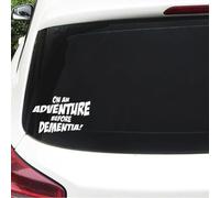 On an Adventure Before Dementia Decal Vinyl Sticker Funny for Car Truck Window Bumper 2Packs