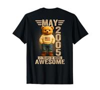 (ON Back) 21 Year Old May 2005 Teddy Bear 21st Birthday T-Shirt
