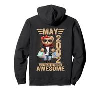 (ON BACK) 24 Year May 2002 Teddy Bear 24th Birthday Women Pullover Hoodie