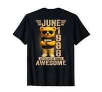 (ON Back) 38 Year June 1988 Teddy Bear 38th Birthday Women T-Shirt