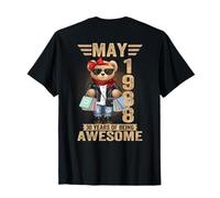 (ON Back) 38 Year May 1988 Teddy Bear 38th Birthday Women T-Shirt