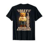 (ON Back) 46 Year Old May 1980 Teddy Bear 46th Birthday T-Shirt