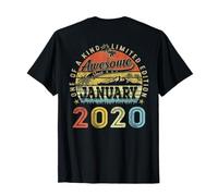 (ON Back) 6 Limited Edition 2020 January 6th Birthday T-Shirt