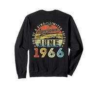 (ON BACK) 60 Limited Edition 1966 June 60th Birthday Sweatshirt
