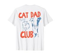 (ON Back) Cat Dad Club Life is Better with Cats Father's Day T-Shirt