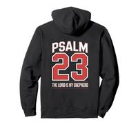 (On Back) Christian Psalm 23 Bible Verse The Lord Shepherd Pullover Hoodie