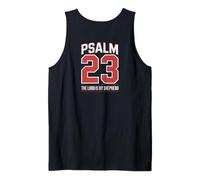 (On Back) Christian Psalm 23 Bible Verse The Lord Shepherd Tank Top