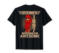 (ON Back) December 1997 29th Birthday 29 Years Teddy Bear T-Shirt